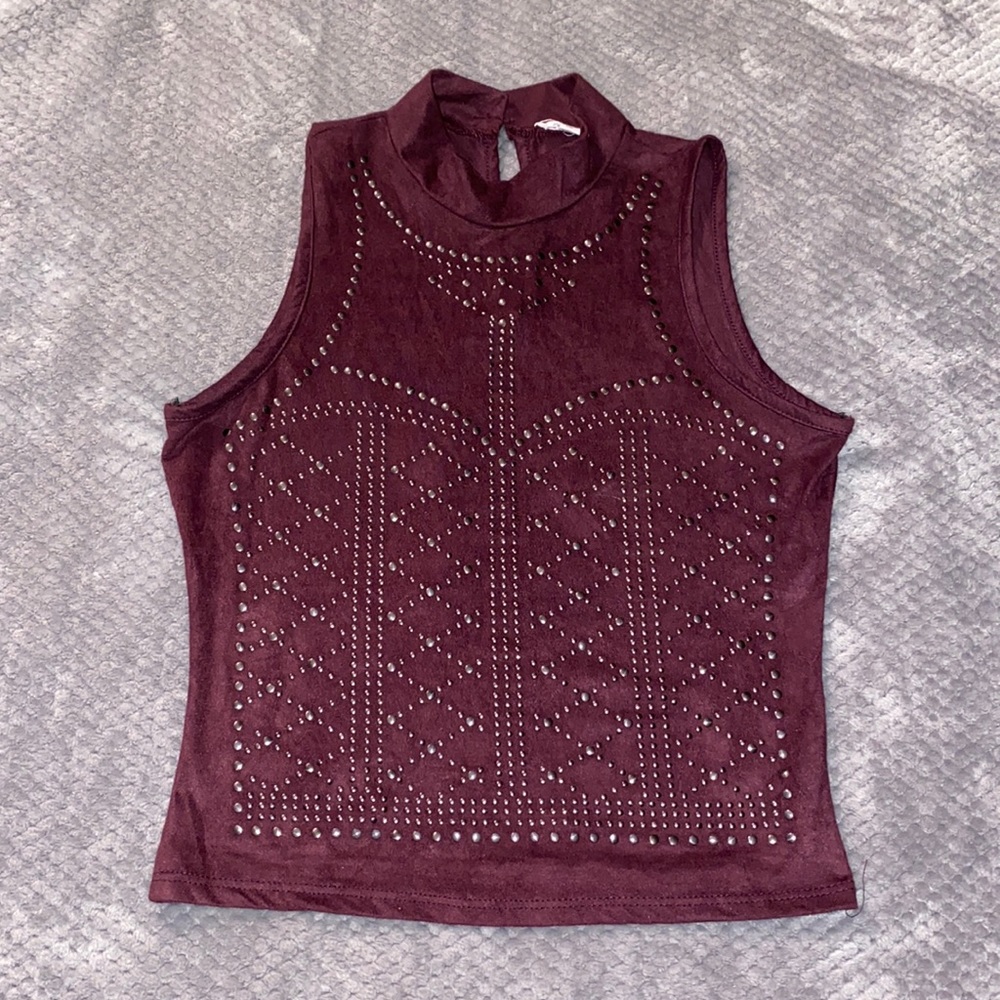 AGACI Burgundy Top. Size Medium.